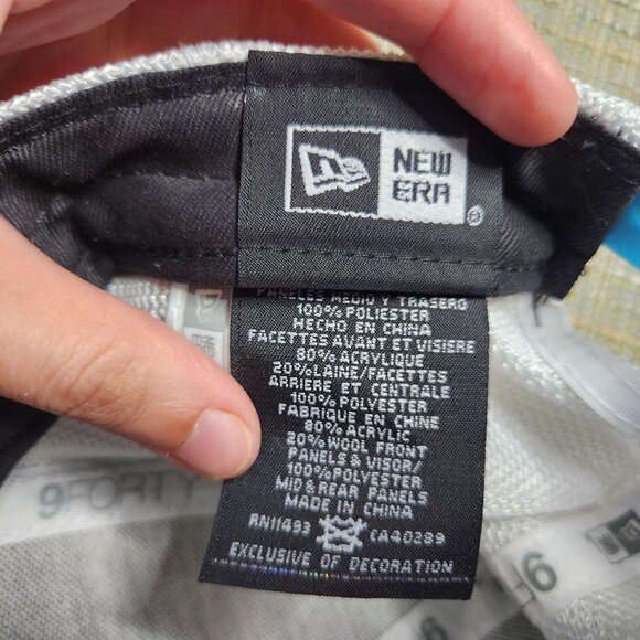 Oakley Mens Trucker Adjustable Gray White Wool Blend Baseball Cap Hat Snapback - Picture 5 of 5